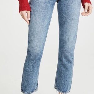 Agolde Classic Blue Straight Leg Jeans